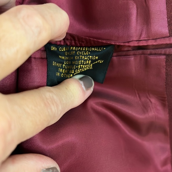 Men’s maroon suede look dress blazer - Picture 3 of 5